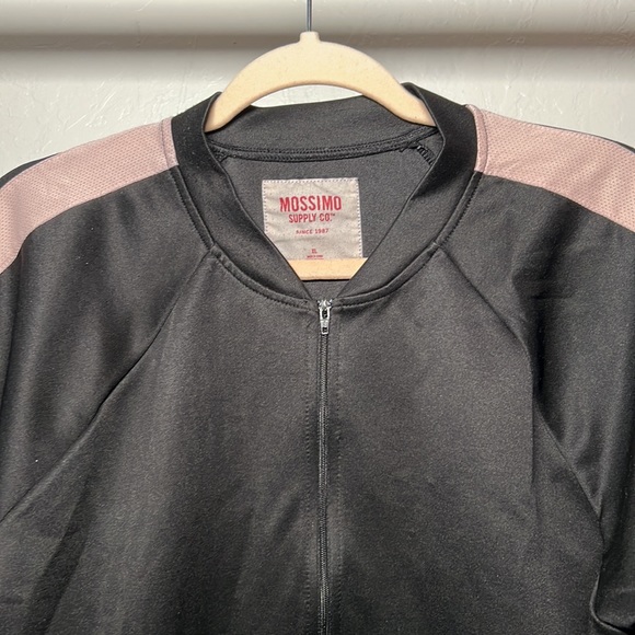 Mossimo - XL Black Racer Jacket with Mauve Stripe - Picture 4 of 7